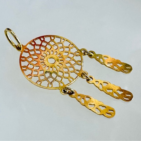 Dream Catcher Pendant. 💛 Real 18(18k) Karat Solid Gold Jewelry - Picture 5 of 10